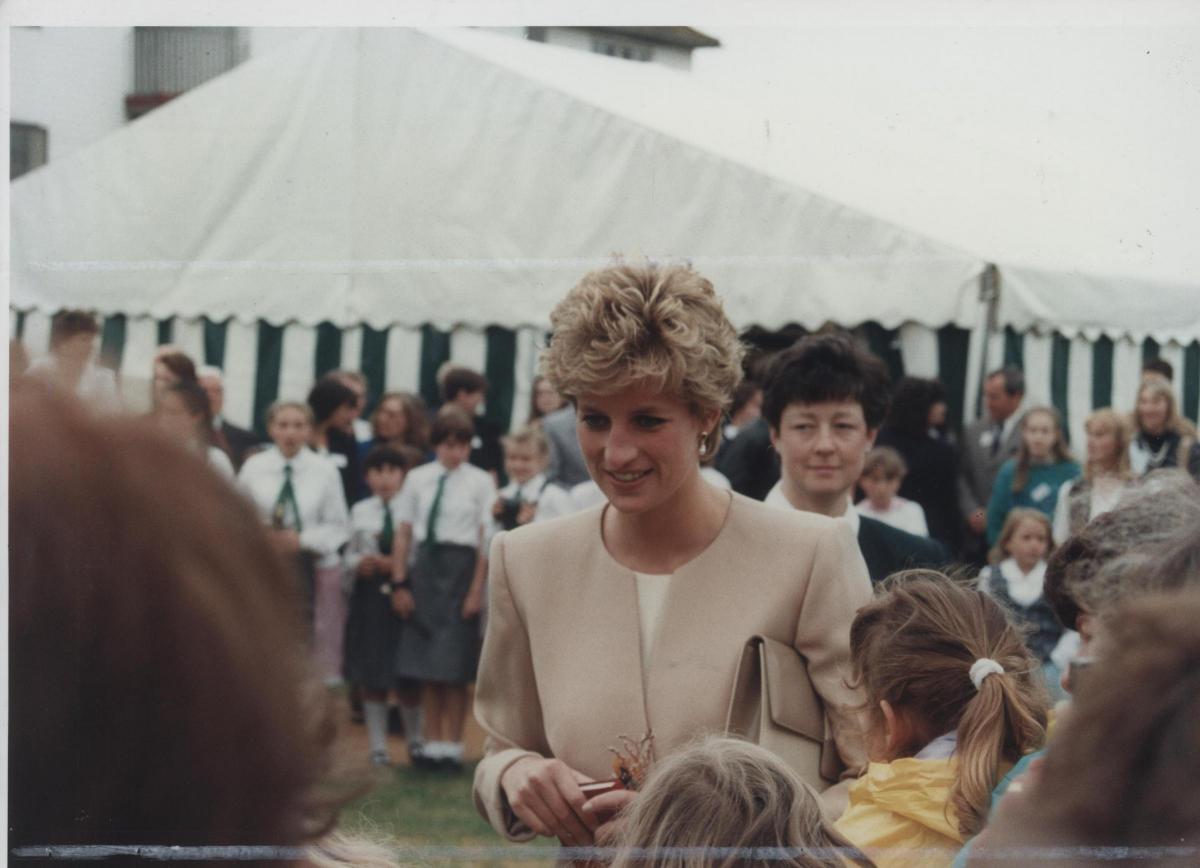 Princess Diana visits a fete in Oxfordshire in May 1993.