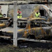 Vehicles at the back of Oxford MOT and Service Centre were burnt out