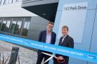 The opening of Johnson Matthey’s battery application centre at Milton Park. From left, Milton Park’s Philip Campbell and and Johnson Matthey’s Dan Baker