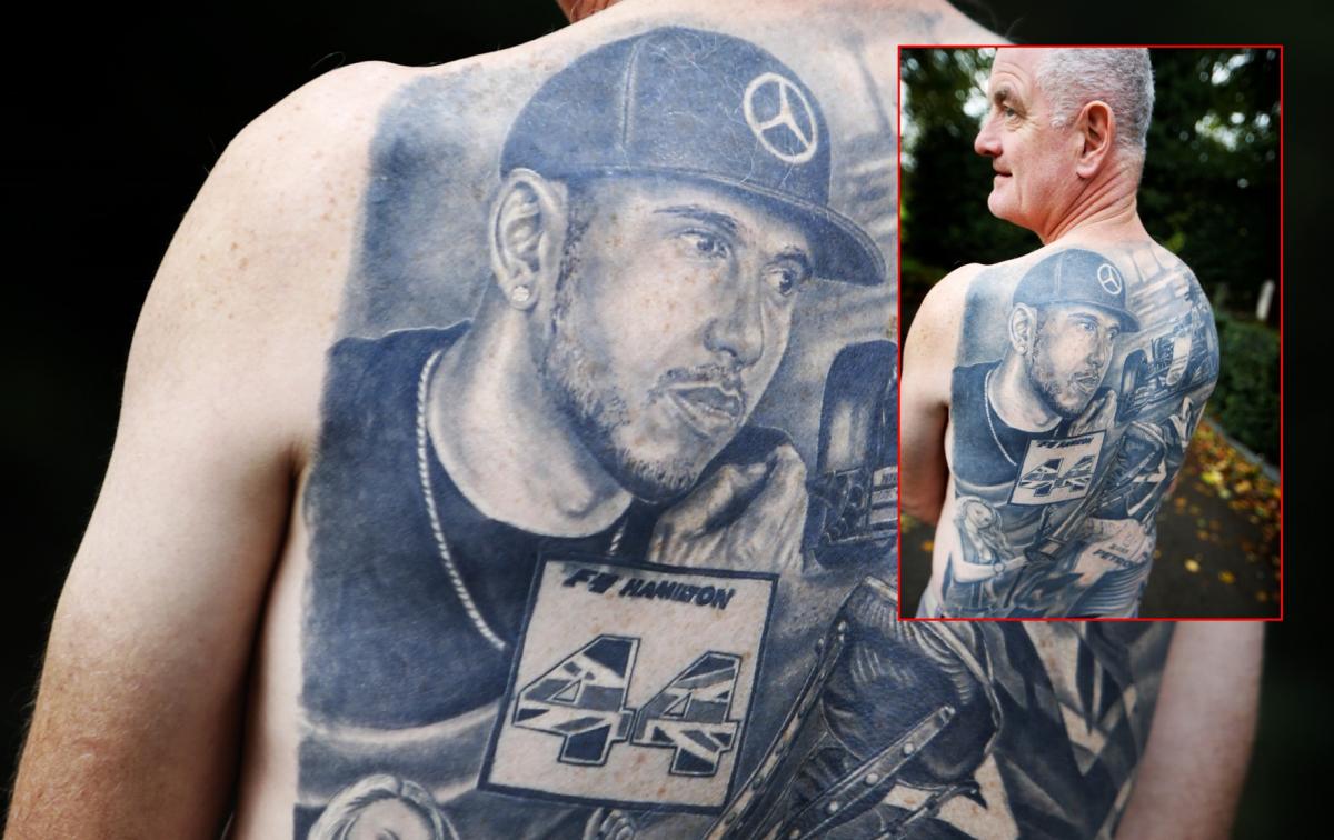 Lorry driver gets back tattooed of F1 champion Lewis Hamilton | Oxford Mail