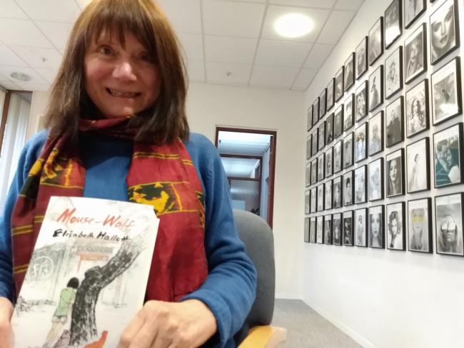 Elisabeth Hallett with her new novel Mouse-Wolf Picture: Andy Ffrench