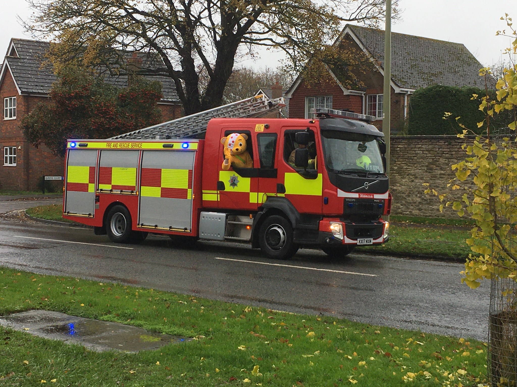 Pudsey becomes a firefighter for Children in Need