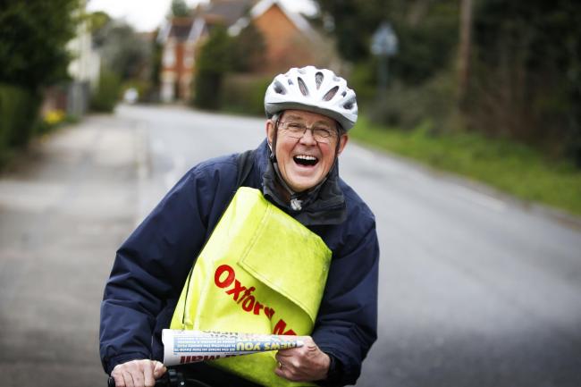 At 84 years old, Alan Gillard of Thame is currently the Oxford Mail's oldest delivery agent and is still going strong. Picture: Ed Nix