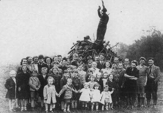 Villagers in Binsey celebrate the end of the Second World War