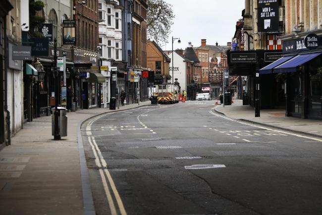 Oxford's streets are empty amid lockdown. Pic by Ed Nix