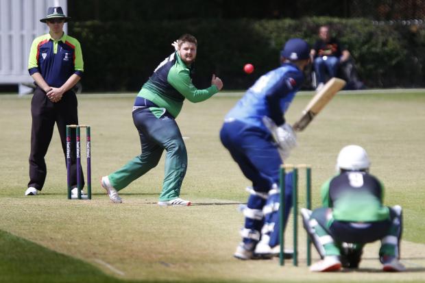 Tom Cosford, pictured bowling earlier this season, is out of Oxford Downs’ John Goodman Cup final against High Wycombe Picture: Ed Nix