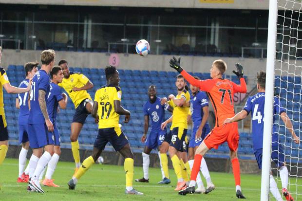 Oxford United in action against Chelsea Under 21s in 2020. Picture: Steve Daniels