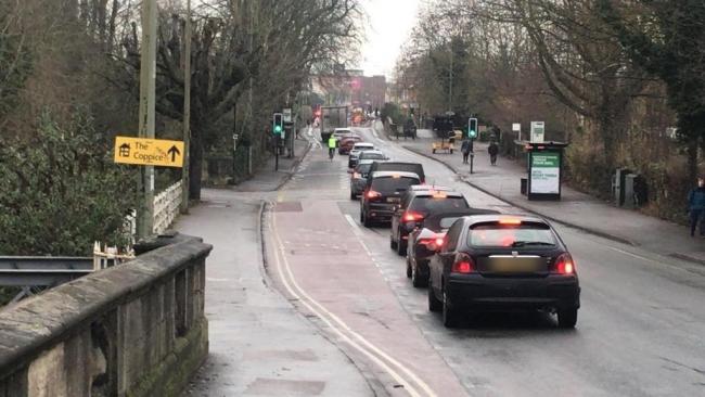 Traffic backed up on Botley Road on Thursday. Picture: Tim Hughes