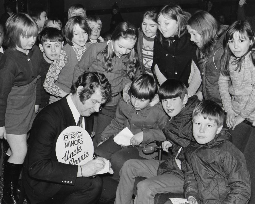 Singer Ronnie Hilton signs autographs in 1972 after the ABC Minors’ Saturday morning film show switched from the Regal to the Ritz