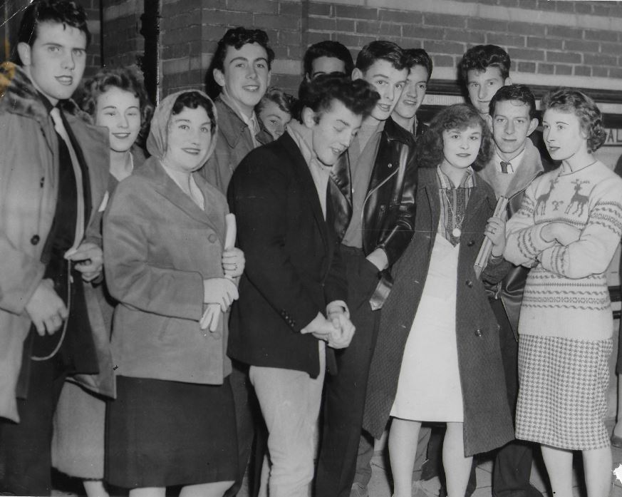 Teenagers outside the Regal cinema in 1959
