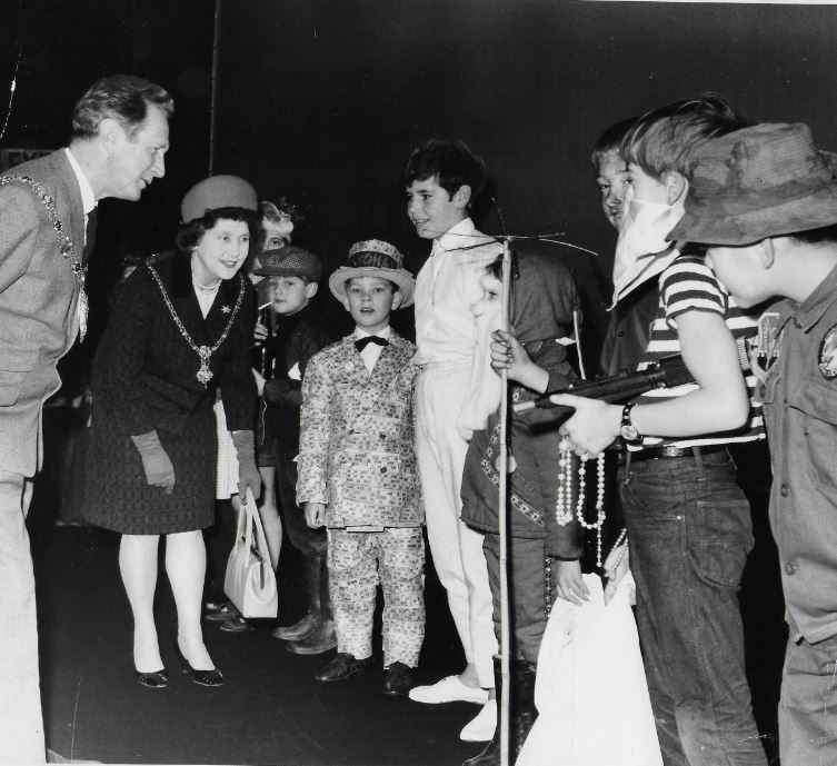 A fancy dress competition at the Regal in 1969 was judged by the Lord Mayor and Lady Mayoress, Alderman and Mrs Percy Bromley