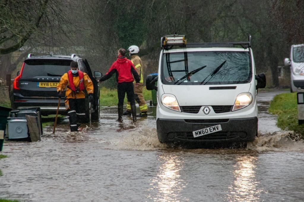Flooding in Ramsden, West Oxfordshire, in December 2020. Picture: Oxon999