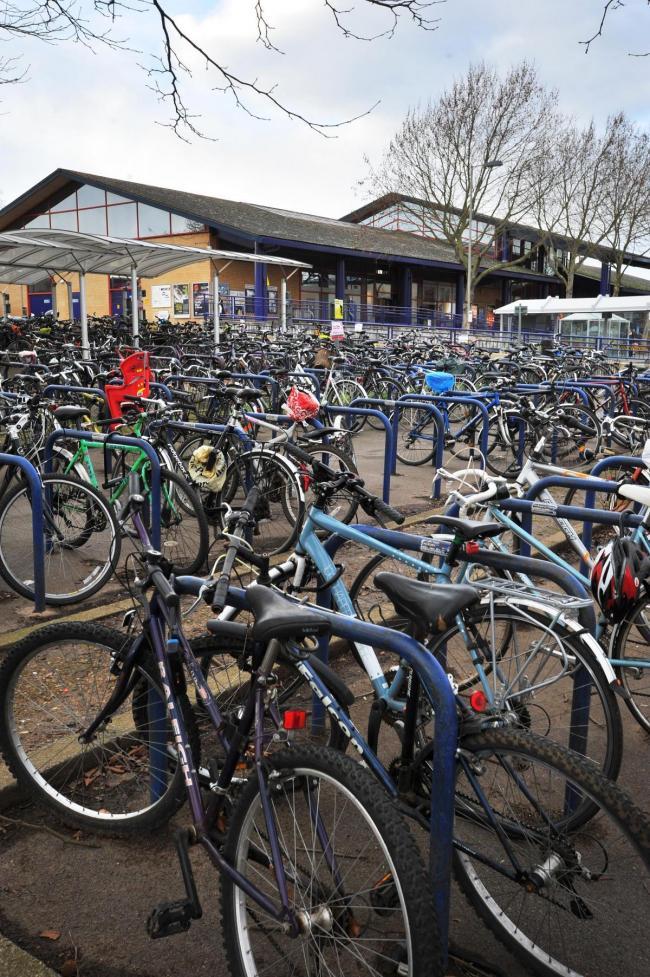 Bikes outside Oxford railway station in 2019