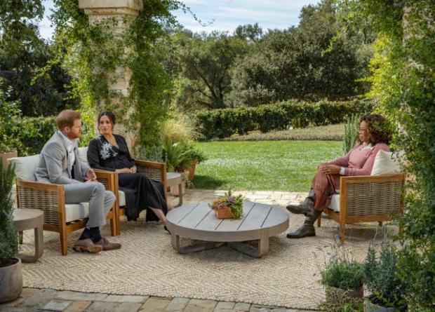 Oxford Mail: Harry and Meghan during their Oprah Winfrey interview (Harpo Productions /Joe Pugliese)
