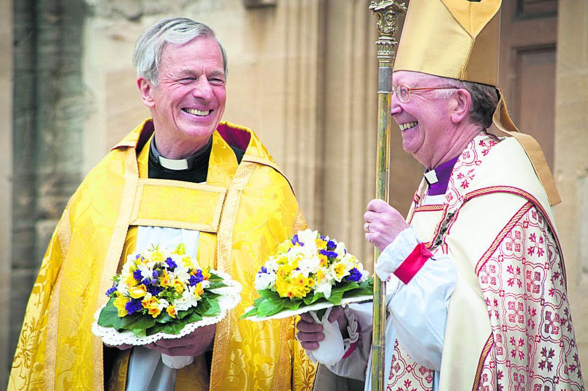 The Very Rev Christopher Lewis Dean with Rt Rev John Pritchard Bishop of Oxford 