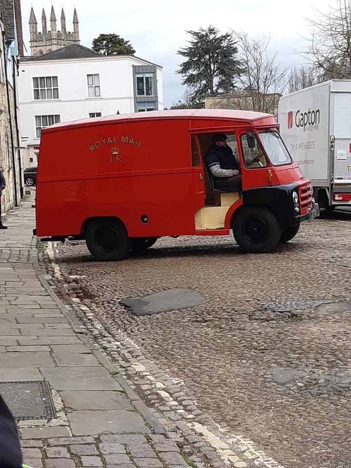 A mail van on location for the Endeavour shoot 