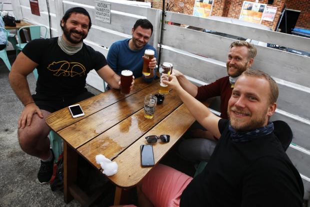 Oxford Mail: Punters enjoying a pint at the White Rabbit. File Photo