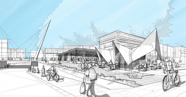 Oxford Train Station concept design. Picture: Oxford City Council/ Atkins