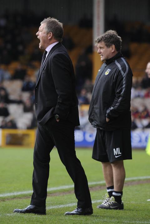 Micky Lewis with Chris Wilder 