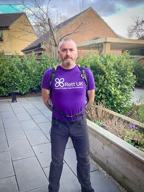 Former firefighter Mick Dunn, of Kidlington, prepares for a non-stop, 100km walk around the grounds of Blenheim Palace on June 5, 2021, to raise funds and awareness for Rett Syndrome, which his one-year-old niece Grace has. Picture: John Chipperfield