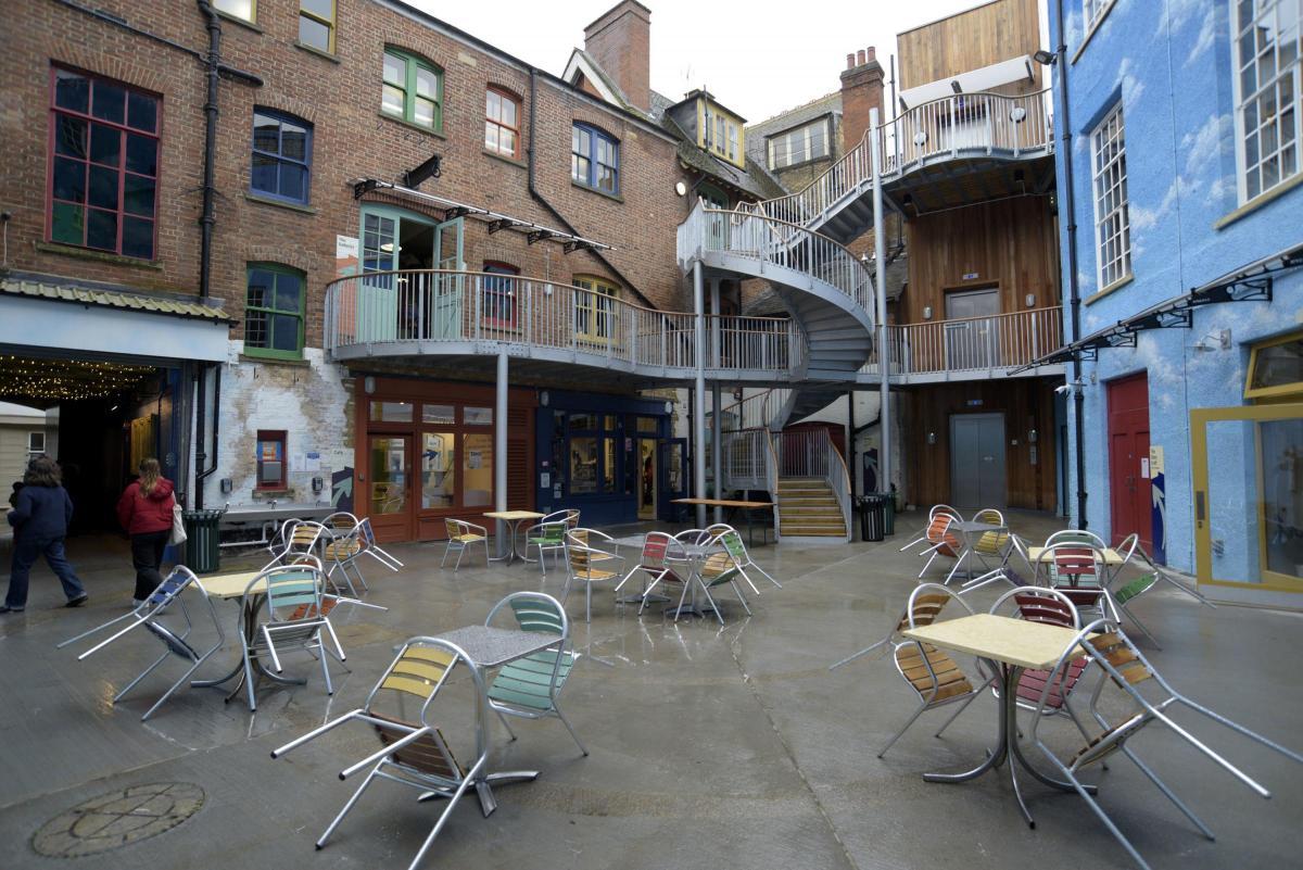 The courtyard at The Story Museum