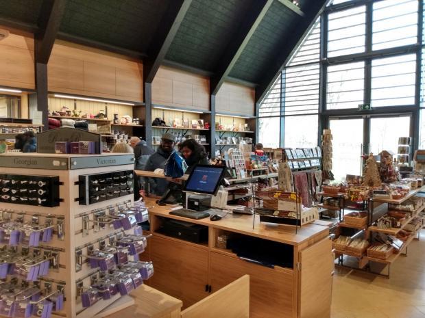 Inside the shop at Christ Church visitor centre 