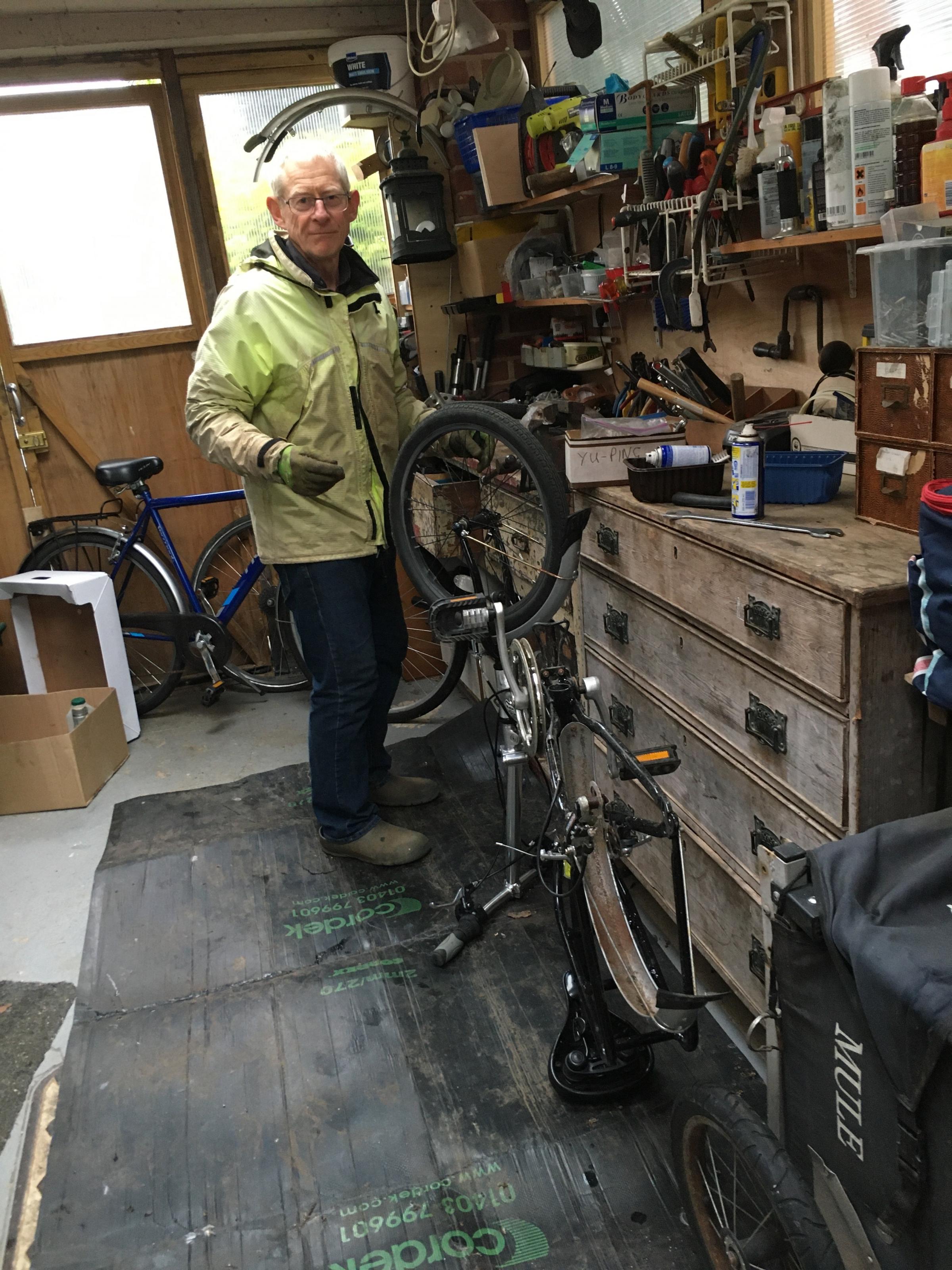 Andy Chivers who has repaired bikes for the Bikes for Key Workers scheme 