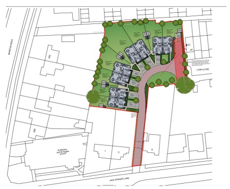 A map of the proposed homes at Jack Straw’s Lane. Picture: Cantay/Oxford City Council