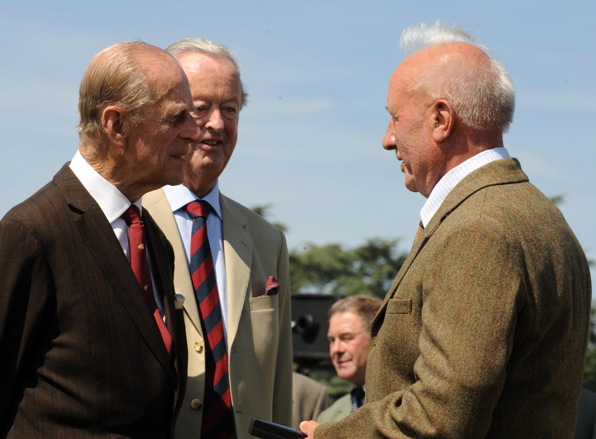 Prince Philip presents a long service award to John Stonebridge at Blenheim Palace in 2008 Picture: Mark Hemsworth