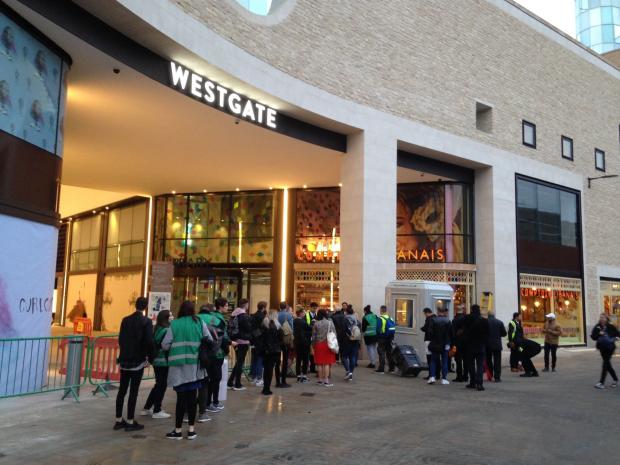 Oxford Mail: Queues outside the Westgate Centre before it opened on October 24, 2017