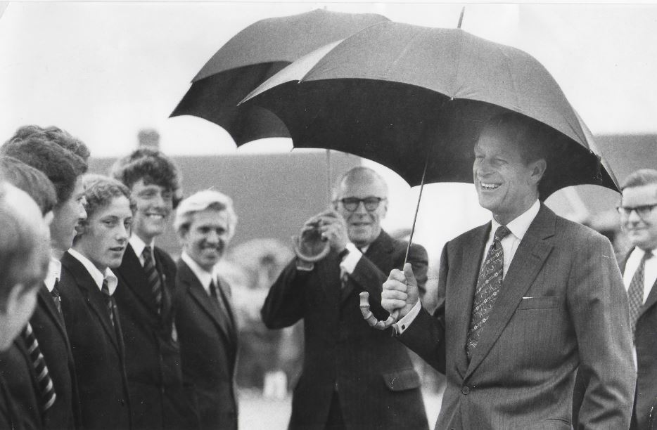 The Duke meets boys from St Birinus School, Didcot, in 1974