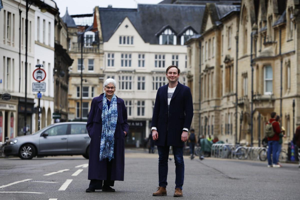 Deputy city council leader Tom Hayes, with former county councillor Yvonne Constance in Broad Street which could be pedestrianised in the summer. Picture: Ed Nix