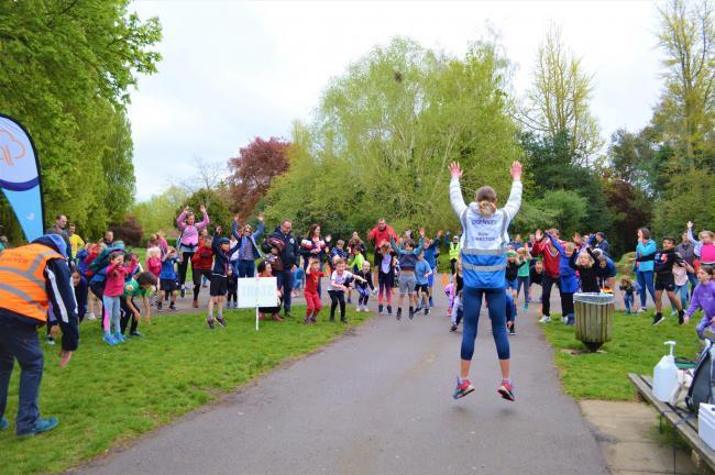 Amy Rose OHanlon leads a junior Park Run in Florence Park earlier this month