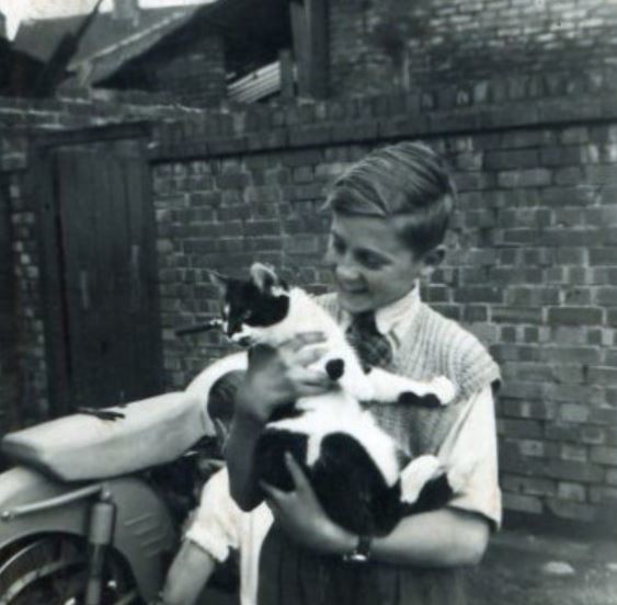 David Brown with cat Skip 