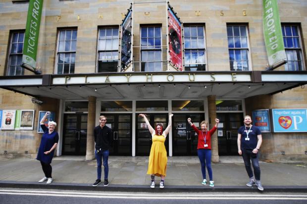 Oxford Mail: Staff at Oxford Playhouse are happy to be back with live theatre. Picture: Ed Nix. 