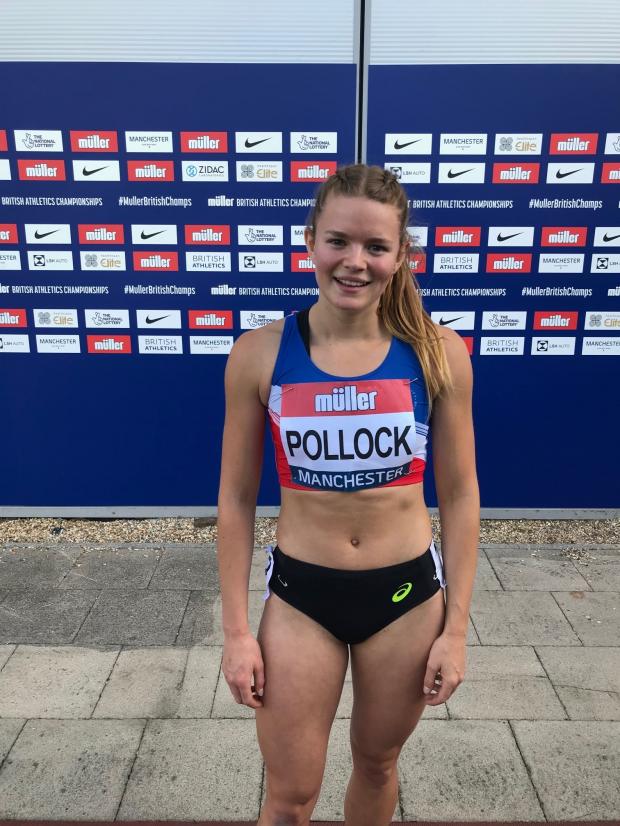 Oxford Mail: Zoe Pollock claimed a personal best in the 400m hurdles Picture: Stuart Weir