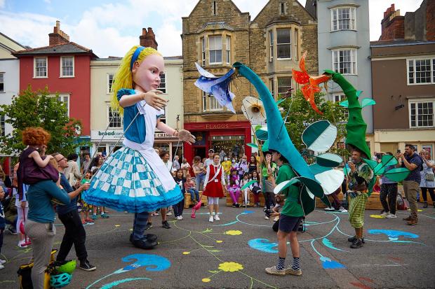 Oxford Mail: Alice's Day takes over Oxford city centre. Picture: Adrian Cassidy