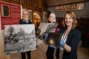Wantage glass negatives saved after the Wantage Novel Library was emptied.
   L-R  Fund and Trustee Graham Parker.
