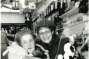 Remember when: disabled shopping night on November 26, 1985. Annie Powell, 87, of Oseney Court with her helper Barbabra Henderson