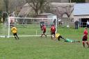 Heyford’s Steve Roberts taps home the only goal of the game to take Heyford into the final