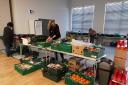 Volunteers for Botley Community Fridge in Oxford packing food to keep people fed during the coronavirus lockdown. Picture: Oxfordshire All In