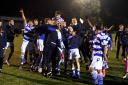 Oxford City celebrate their victory over Northampton Town           Picture: Mike Allen