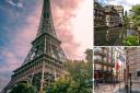Three pictures of French destinations. Credit: Canva