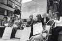 WOMEN across the city gathered to commemorate victims of abuse in May 1976. 
Mothers and their children demonstrated outside the County Hall buildings, in New Road, as a wreath was laid by the Women’s Aid refuge. 
The