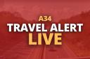 Long delays due to car stopped on A34