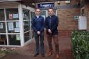 Dr Will O’Gorman (left) and Dr Toby Quartley (right), pictured outside the Victoria House Surgery of Alchester Medical Group. Photo credit: Chris A'Court (Image: Chris A'Court) (Image: Chris A'Court)