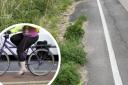 Cyclists slam 'dangerous' and 'overgrown' track on main road