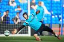 Petr Cech warms up during his playing days for Chelsea