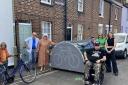 Householders who are not happy with the cycling hangar