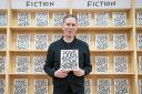 David Shrigley with his Pulped Fiction installation in Swansea